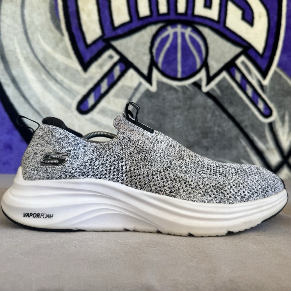 Size 12 Wide - Skechers Shoes Men's Slip-on Sport Comfort Taupe Memory Foam - Picture 2 of 10